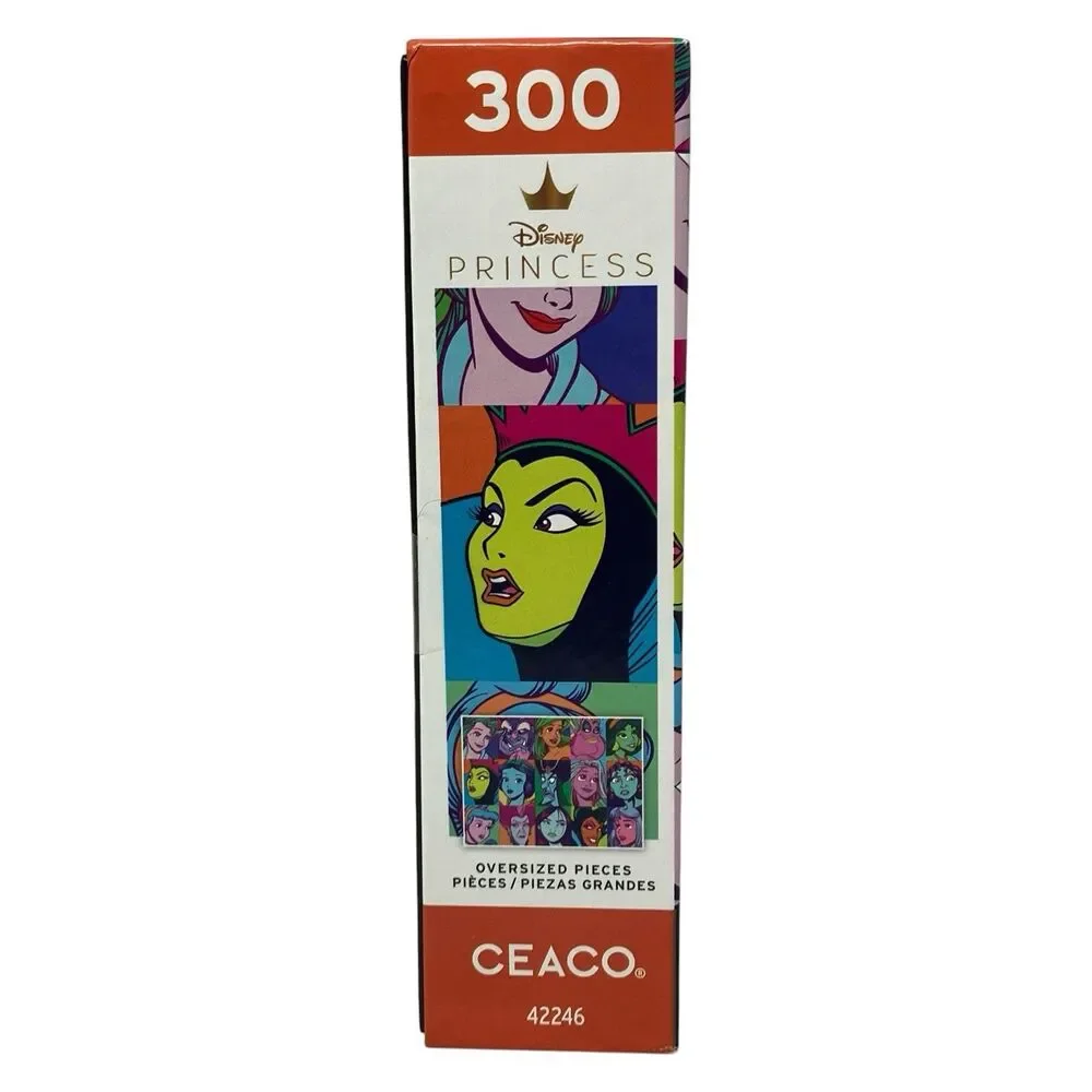 Ceaco Disney Puzzle‎ 300 Pc Oversized Pieces Princess Snow White Villains Ariel